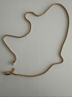 18k Gold Filled Rope Chain Necklace/Bracelet 14inch